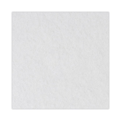 Polishing Floor Pads, 12" Diameter, White, 5/carton