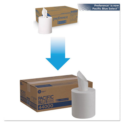 Pacific Blue Select 2-ply Center-pull Perf Wipers, 2-ply, 8.25 X 12, White, 520/roll, 6 Rolls/carton