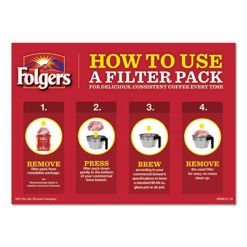 Coffee Filter Packs, Decaffeinated Classic Roast, 9/10oz, 10/pack, 4 Packs/carton