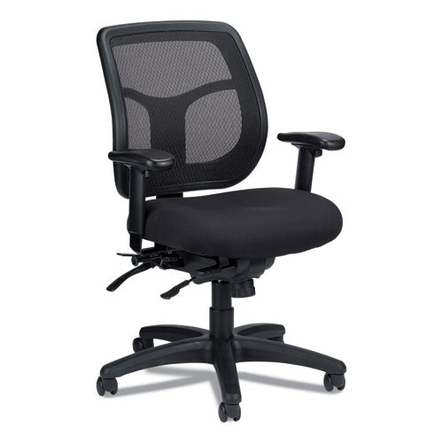 Apollo Multi-function Mesh Task Chair, Supports Up To 250 Lb, 18.9" To 22.4" Seat Height, Silver Seat/back, Black Base