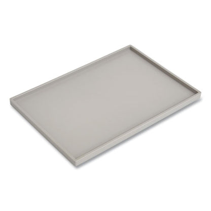 Slim Stackable Plastic Mail And Supplies Tray, 1 Section, #6 1/4 To #16 Envelopes, 6.85 X 9.88 X 0.47, Gray