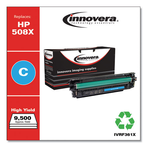Remanufactured Cyan High-yield Toner, Replacement For 508x (cf361x), 9,500 Page-yield