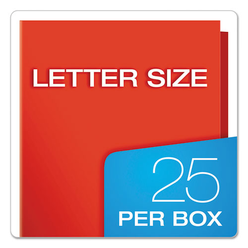 High Gloss Laminated Paperboard Folder, 100-sheet Capacity, 11 X 8.5, Red, 25/box