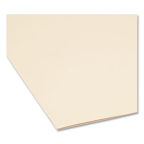 100% Recycled Manila Top Tab File Folders, 1/3-cut Tabs: Assorted, Letter Size, 0.75" Expansion, Manila, 100/box