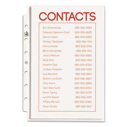 Top Load Sheet Protector, Heavyweight, 8.5 X 5.5, Clear, 25/pack