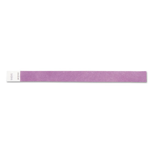 Security Wristbands, Sequentially Numbered, 10" X 0.75", Purple, 100/pack