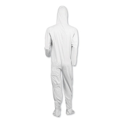 A40 Elastic-cuff, Ankle, Hood And Boot Coveralls, Large, White, 25/carton