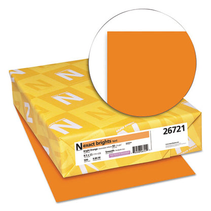 Exact Brights Paper, 20 Lb Bond Weight, 8.5 X 11, Bright Orange, 500/ream