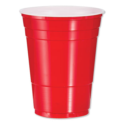 Solo Party Plastic Cold Drink Cups, 16 Oz, Red, 50/pack