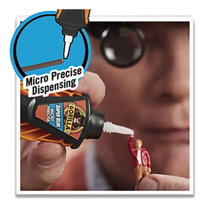 Super Glue Micro Precise, 0.19 Oz, Dries Clear, 4/carton