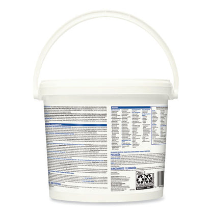 Bleach Germicidal Wipes, 1-ply, 12 X 12, Unscented, White, 110/bucket