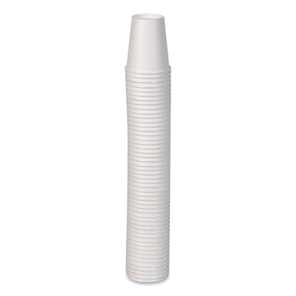 Paper Hot Cups, 10 Oz, White, 50/sleeve, 20 Sleeves/carton