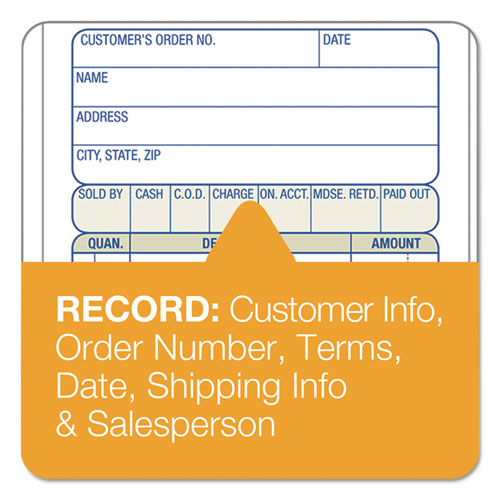 2-part Sales Book, 12 Lines, Two-part Carbon, 3.38 X 6.69, 50 Forms Total