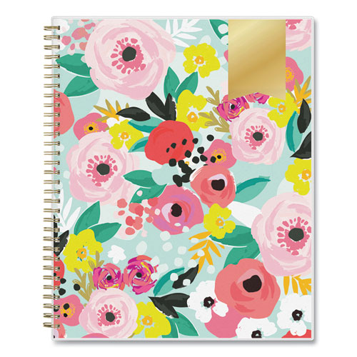 Day Designer Secret Garden Mint Frosted Weekly/monthly Planner, 11 X 8.5, Multicolor Cover, 12-month (jan To Dec): 2024