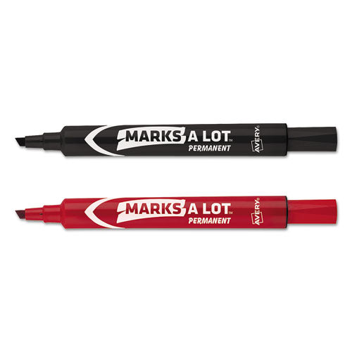 Marks A Lot Regular Desk-style Permanent Marker Value Pack, Broad Chisel Tip, Assorted Colors, 24/pack (98187)