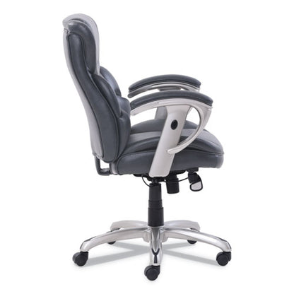 Emerson Task Chair, Supports Up To 300 Lb, 18.75" To 21.75" Seat Height, Gray Seat/back, Silver Base