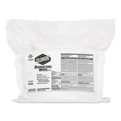 Disinfecting Wipes, 1-ply, 7 X 8, Fresh Scent, White, 700/bag Refill, 2 Bags/carton