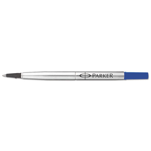 Refill For Parker Roller Ball Pens, Medium Conical Tip, Blue Ink