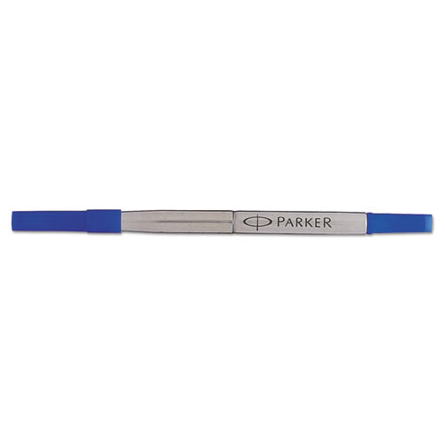 Refill For Parker Roller Ball Pens, Medium Conical Tip, Blue Ink