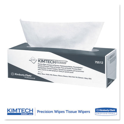 Precision Wipers, Pop-up Box, 1-ply, 11.8 X 11.8, Unscented, White, 196/box, 15 Boxes/carton