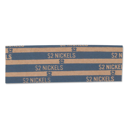 Flat Coin Wrappers, Nickels, $2, 1000 Wrappers/box