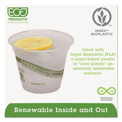 Greenstripe Renewable And Compostable Cold Cups, 9 Oz, Clear, 50/pack, 20 Packs/carton