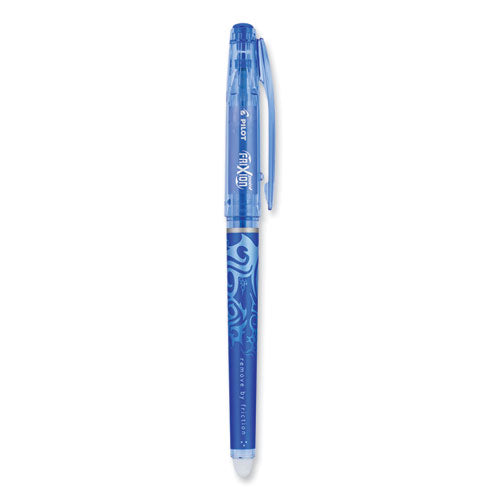 Frixion Point Erasable Gel Pen, Stick, Extra-fine 0.5 Mm, Blue Ink, Blue/silver/transparent Blue Barrel