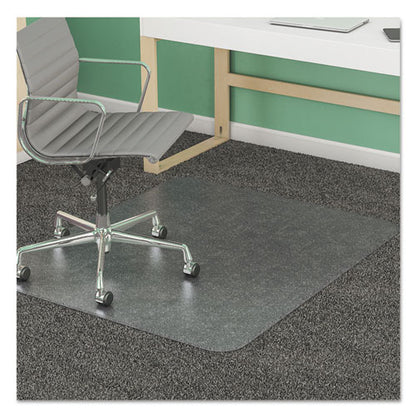 Supermat Frequent Use Chair Mat, Med Pile Carpet, 45 X 53, Beveled Rectangle, Clear