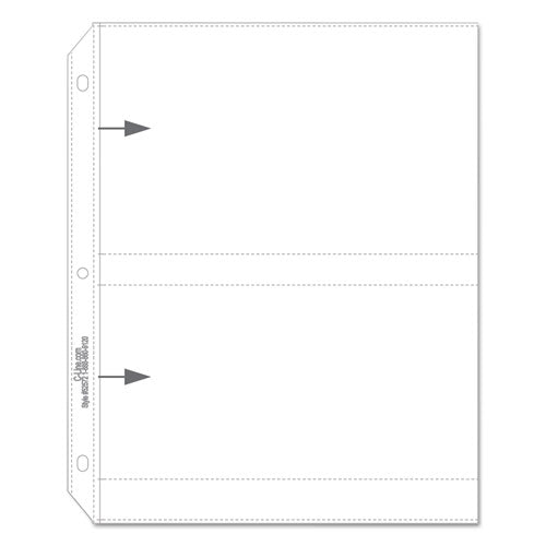 Clear Photo Pages For Four 5 X 7 Photos, 3-hole Punched, 11.25 X 8.13, 50/box