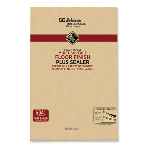 Ready-to-use Multi-surface Floor Finish Plus Sealer, Light Fresh Scent, 5 Gal Bag-in-box
