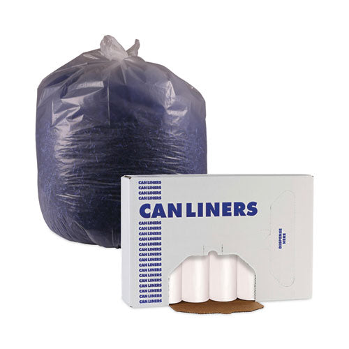 High-density Can Liners, 16 Gal, 6 Mic, 24" X 33", Natural, 50 Bags/roll, 20 Rolls/carton