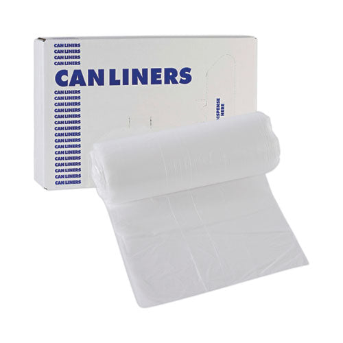 High-density Can Liners, 16 Gal, 6 Mic, 24" X 33", Natural, 50 Bags/roll, 20 Rolls/carton