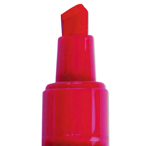 Enduraglide Dry Erase Marker, Broad Chisel Tip, Red, Dozen
