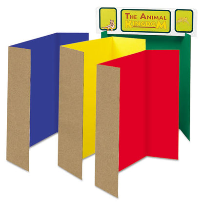 Spotlight Corrugated Presentation Display Boards, 48 X 36, Blue, Green, Red, Yellow, 4/carton