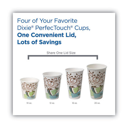 Dome Drink-thru Lids, Fits 10 Oz To 16 Oz Paper Hot Cups, White, 1,000/carton