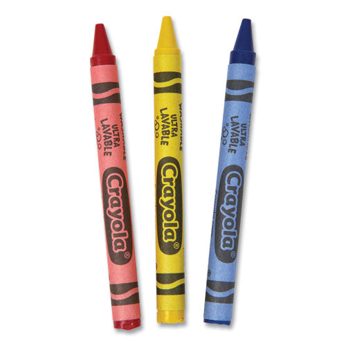 Washable Crayons, Blue, Red, Yellow 3/pack, 360 Packs/carton