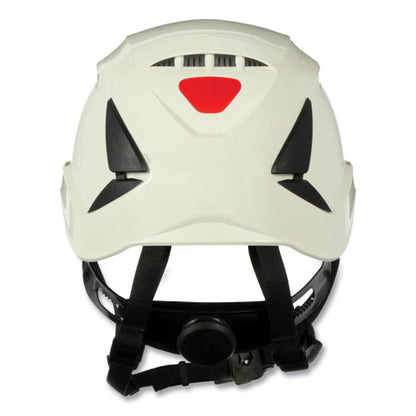 Securefit X5000 Series Safety Helmet, Vented, 6-point Pressure Diffusion Ratchet Suspension, White