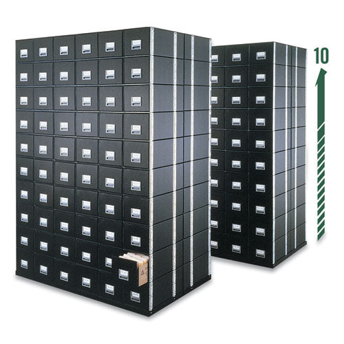 Staxonsteel Maximum Space-saving Storage Drawers, Letter Files, 14" X 25.5" X 11.13", Black, 6/carton