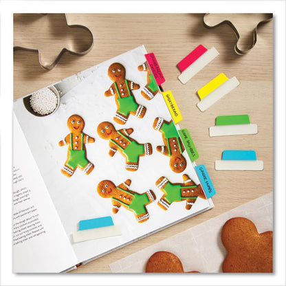 Ultra Tabs Repositionable Tabs, Margin Tabs: 2.5" X 1", 1/5-cut, Assorted Colors, 48/pack