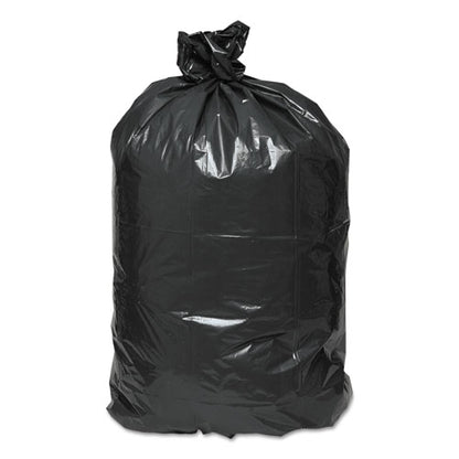 Linear Low Density Recycled Can Liners, 33 Gal, 1.25 Mil, 33" X 39", Black, 10 Bags/roll, 10 Rolls/carton