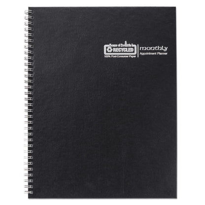 Monthly Hard Cover Planner, 11 X 8.5, Black Cover, 14-month (dec To Jan): 2023 To 2025