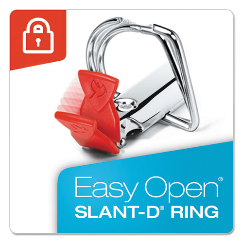 Premier Easy Open Clearvue Locking Slant-d Ring Binder, 3 Rings, 5" Capacity, 11 X 8.5, White