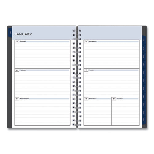 Passages Weekly/monthly Planner, 8 X 5, Charcoal Cover, 12-month (jan To Dec): 2024