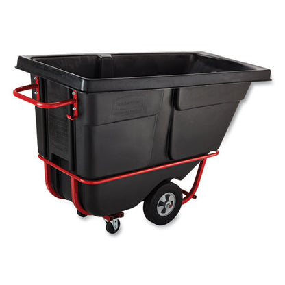 Rotomolded Tilt Truck, 0.5 Cu Yd, 850 Lb Capacity, Plastic, Black