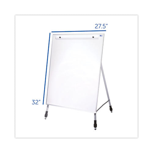 Adjustable Dry Erase Board, 27.5 X 32, White Surface, Silver Aluminum Frame