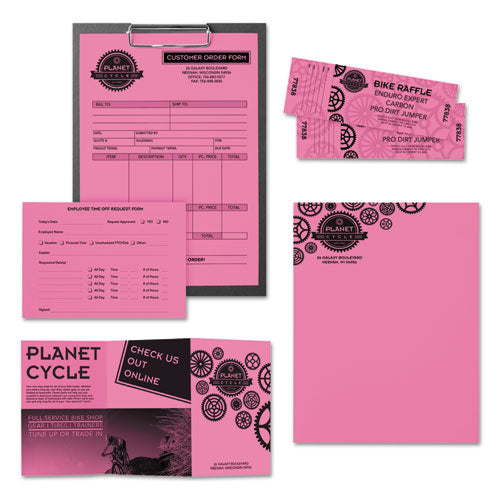 Color Paper, 24 Lb Bond Weight, 8.5 X 11, Pulsar Pink, 500/ream