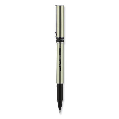 Deluxe Roller Ball Pen, Stick, Fine 0.7 Mm, Black Ink, Champagne/black Barrel, Dozen
