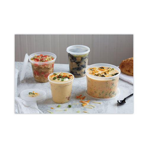 Newspring Delitainer Microwavable Container, 64 Oz, 4.5 X 4.5 X 6.35, Natural, Plastic, 120/carton