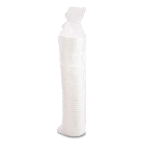 Vented Foam Lids, Fits 6 Oz To 32 Oz Cups, White, 50 Pack, 10 Packs/carton