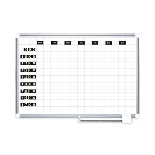 Interchangeable Magnetic Board Accessories, Days Of Week, Black/white, 2" X 1", 7 Pieces